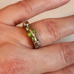 Sterling And Peridot Ring